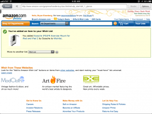 amazon added to wishlist