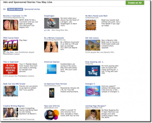 Facebook recently viewed ads