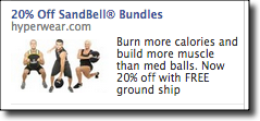 Sandbell FB ad from Hyperwear Sandbell Facebook ad from Hyperwear